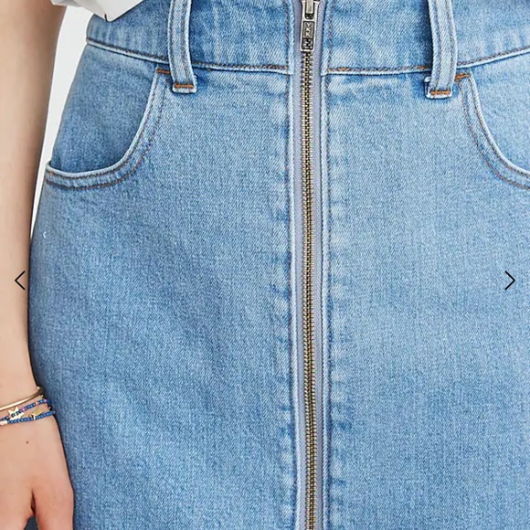 Madewell denim zip midi skirt in Janice wash - Picture 4 of 9